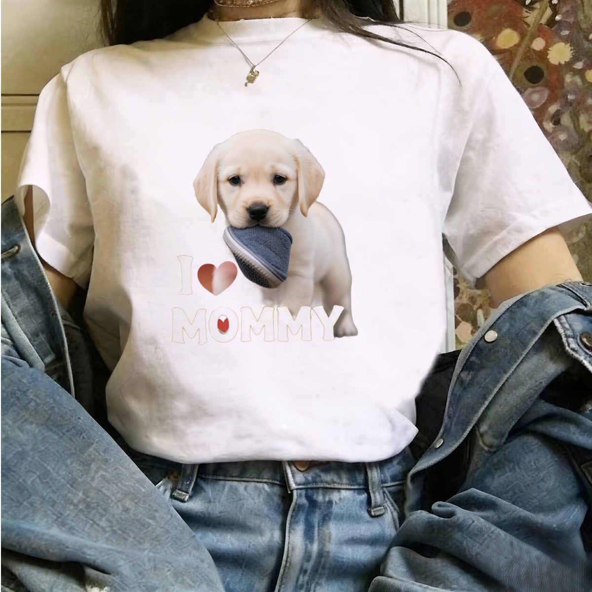 T-Shirt Animal Print Relaxed U - Embroidery Moisturizer ulasan dan harga