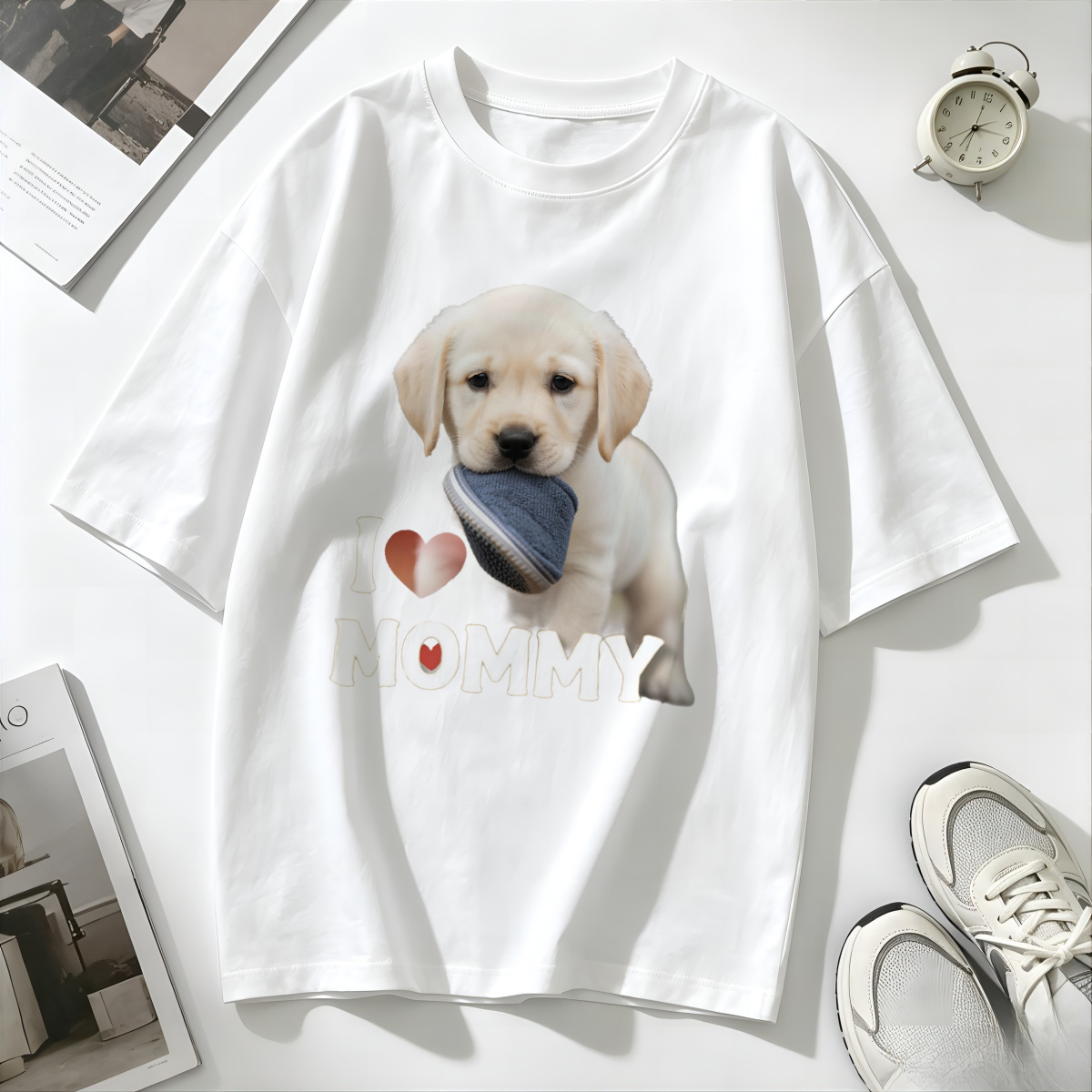 T-Shirt Animal Print Relaxed U - Embroidery Moisturizer ulasan dan harga