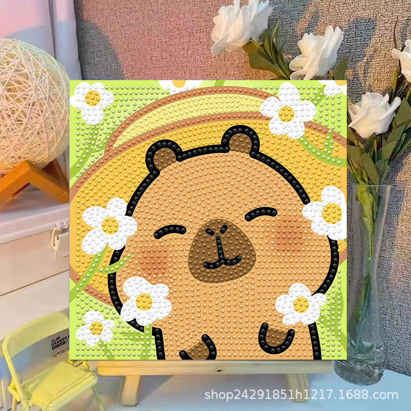 Cartoon Capibala Crystal Diamo - Embroidery Kit ulasan dan harga