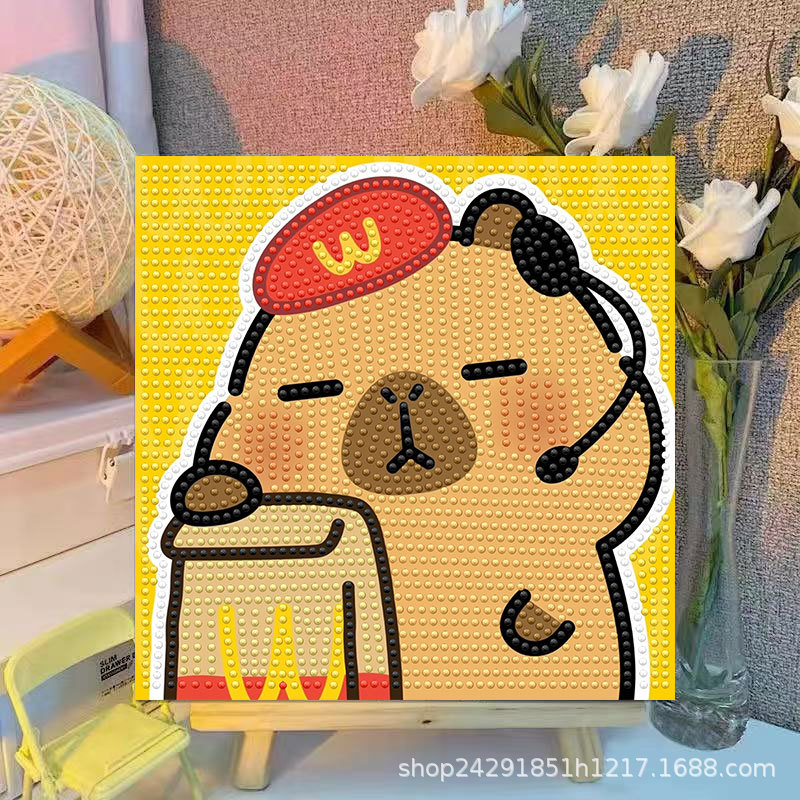 Cartoon Capibala Crystal Diamo - Embroidery Kit ulasan dan harga
