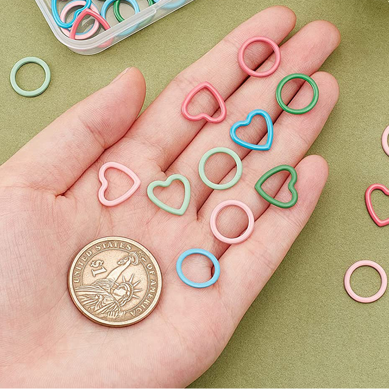32Pcs Mix Color 12-13mm Knit K - Stitch Marker Ring ulasan dan harga