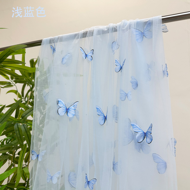 3D Butterfly Embroidery Tulle  - Embroidery Jersey ulasan dan harga