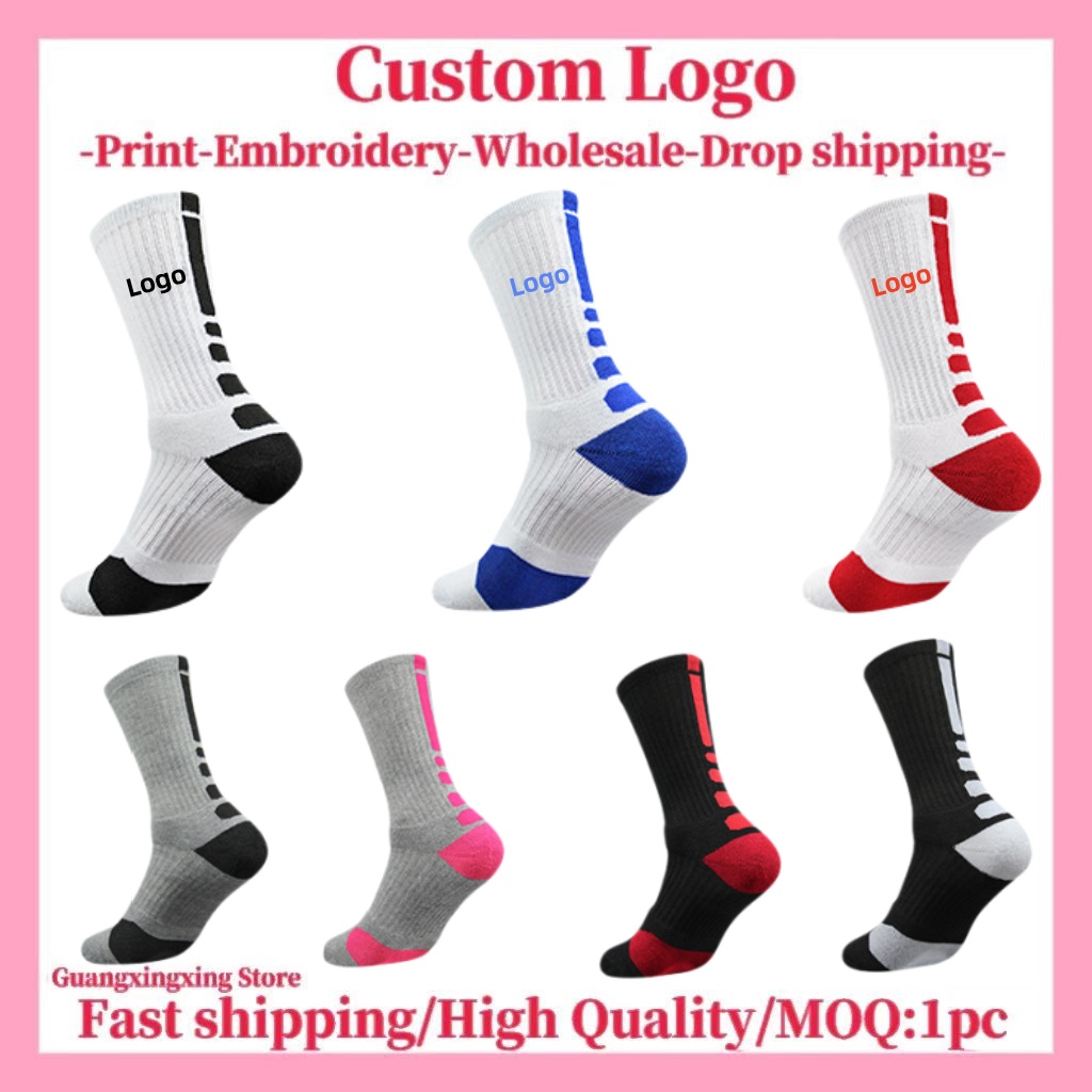 Customized socks Customized pr - Embroidery Logo ulasan dan harga